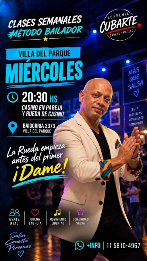Clases semanales de Casino en Pareja y Rueda de Casino