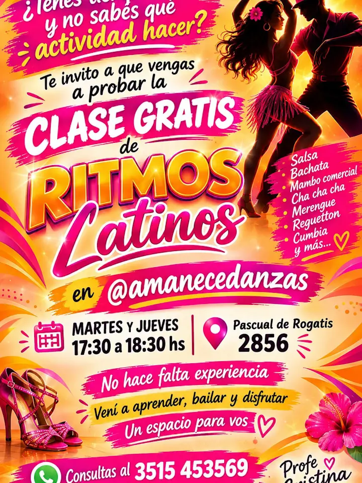 Ritmos latinos - Clase gratis — Jueves