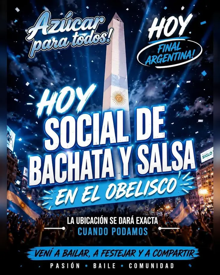 Social de Bachata y Salsa en el Obelisco