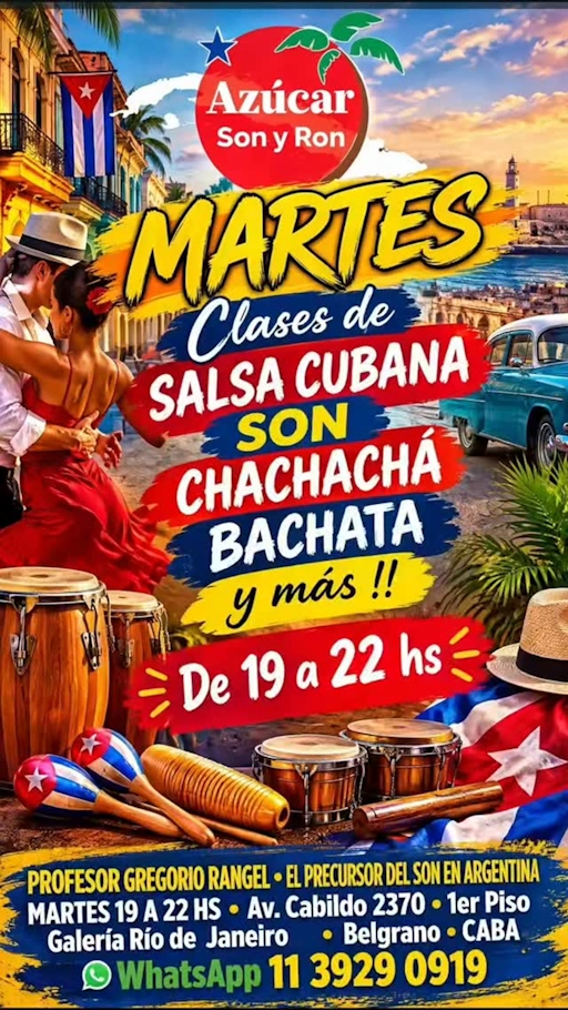 Clases de Salsa Cubana, Son, Chachachá y Bachata