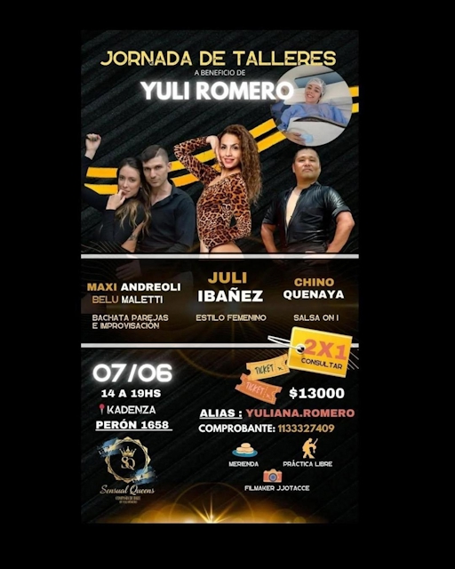 Jornada de Talleres a Beneficio de Yuli Romero