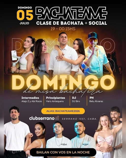 Clase de Bachata + Social