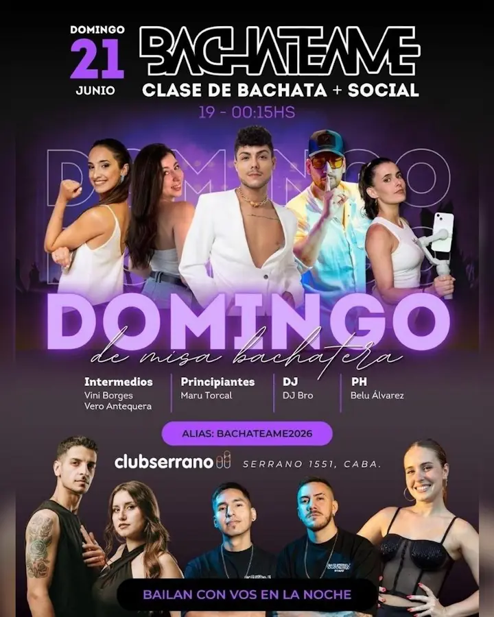 Clase de Bachata + Social