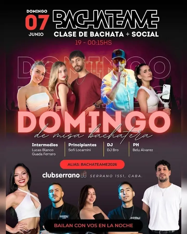Clase de Bachata + Social
