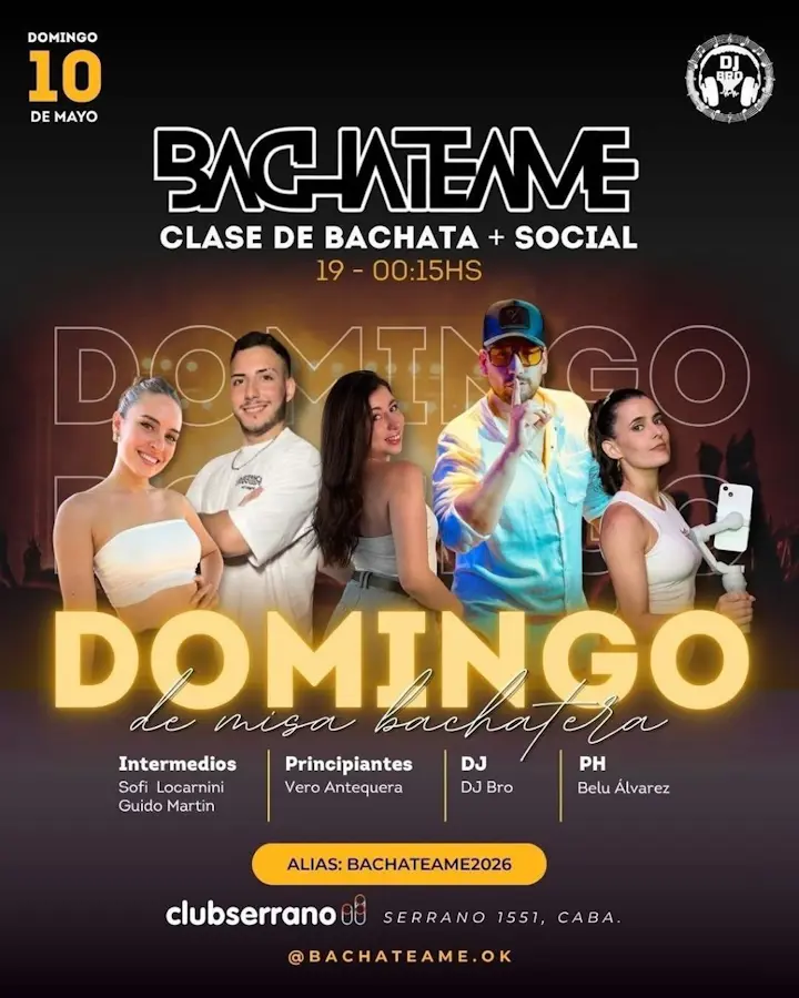 Clase de Bachata + Social