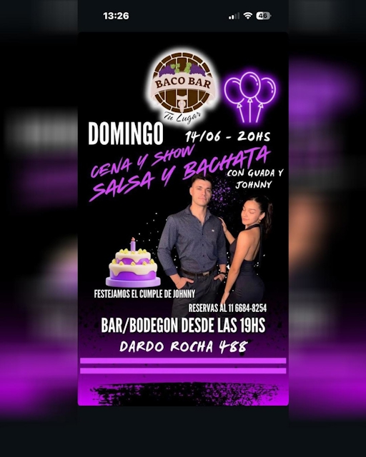 Cena y Show Salsa y Bachata