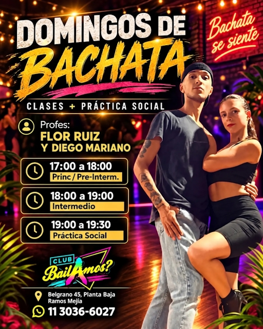 Bachata - Clase Principiante / Pre-Intermedio — Domingo