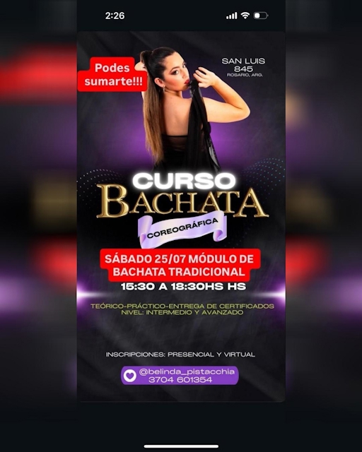 Curso de Bachata Coreográfica - Módulo de Bachata Tradicional