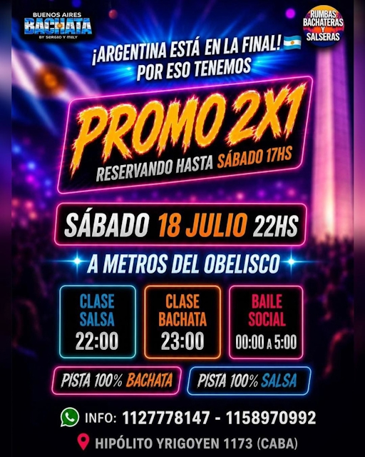Clases y Baile Social Bachata y Salsa