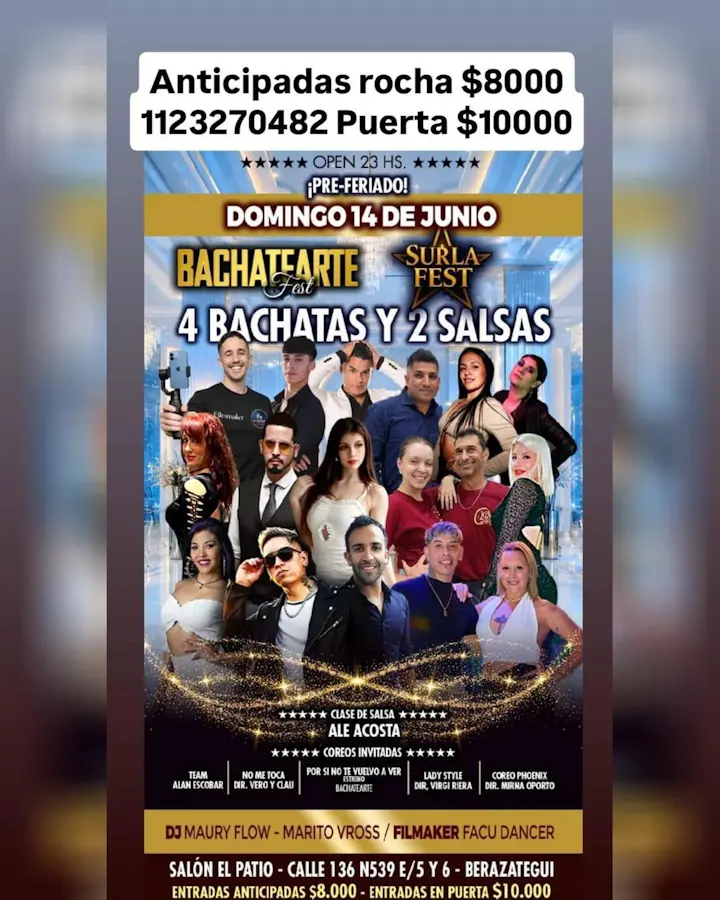 4 Bachatas y 2 Salsas
