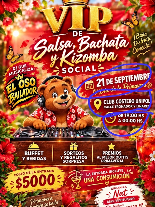 VIP de Salsa, Bachata y Kizomba Social