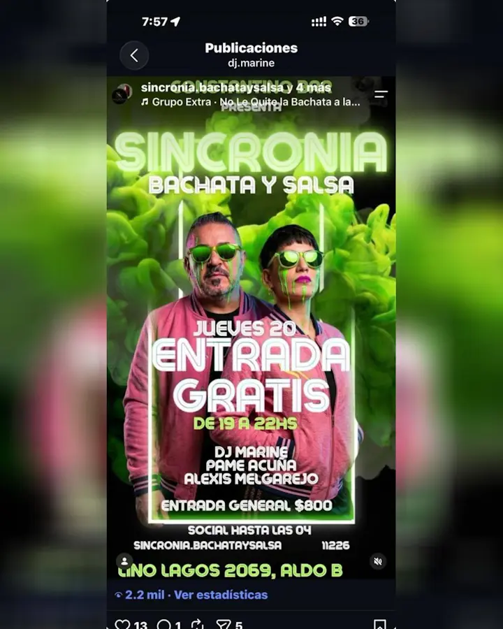 Noche de Sincronía Bachata y Salsa