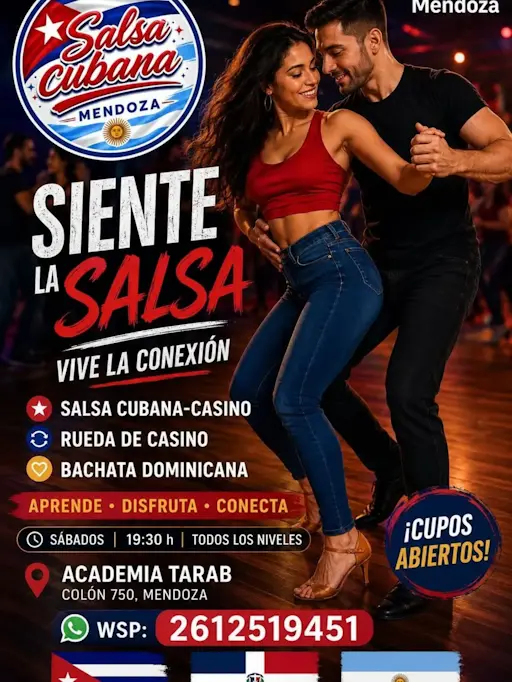 Clases grupales de Salsa Cubana, Rueda de Casino y Bachata Dominicana