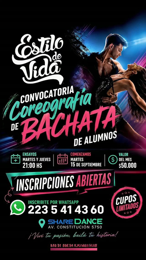 Convocatoria Coreografía de Bachata de Alumnos