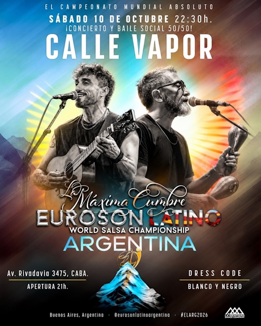 Calle Vapor en vivo en Euroson Latino Argentina 2026