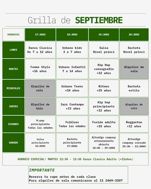 Danza Clasica — Lunes