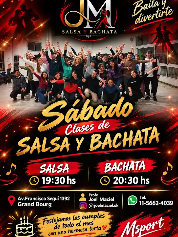 Sábado - Clases de Salsa y Bachata