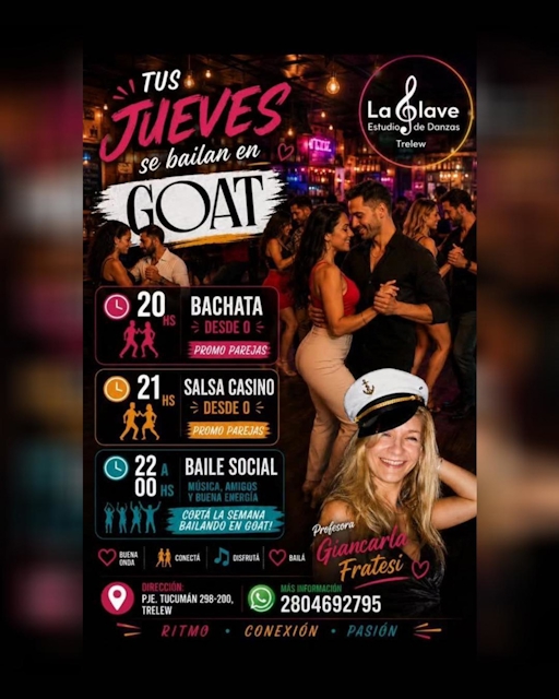 Clases y Baile Social en Goat