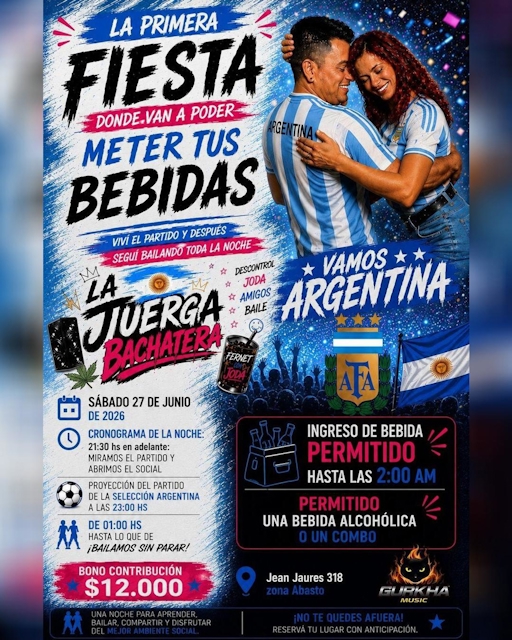 La Primera Fiesta donde van a poder meter tus bebidas