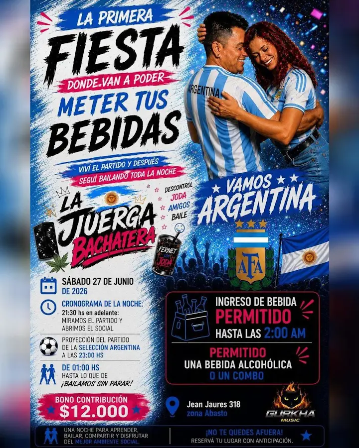 La Primera Fiesta donde van a poder meter tus bebidas