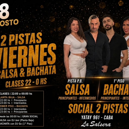 Viernes Salsa & Bachata - Social 2 Pistas