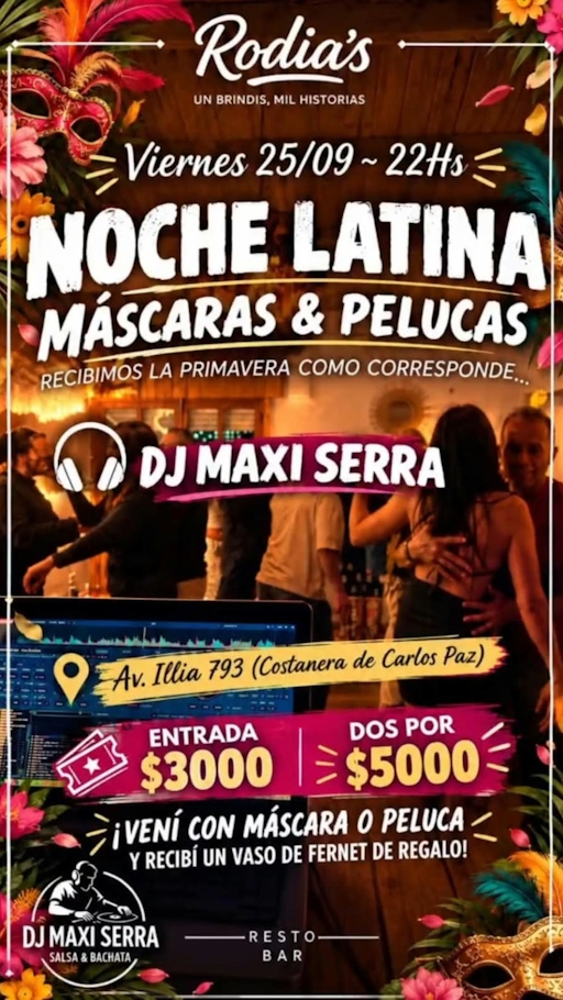 Noche Latina Máscaras & Pelucas