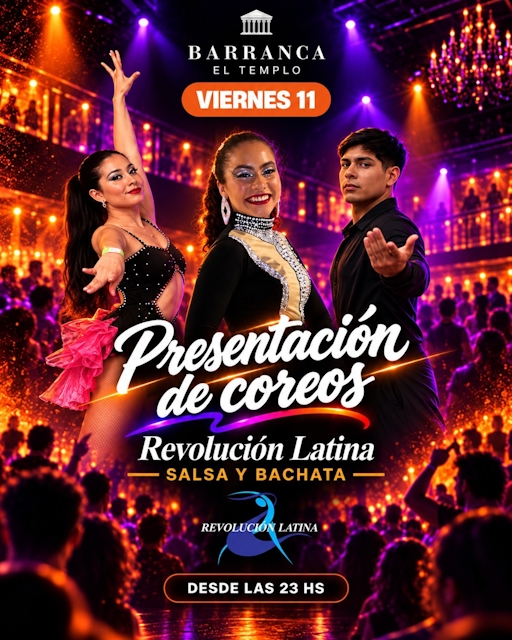 Presentación de coreos de Revolución Latina