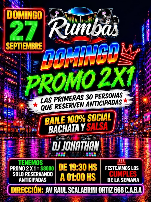 Domingo Promo 2x1