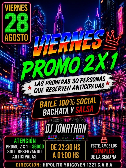 Viernes Promo 2x1