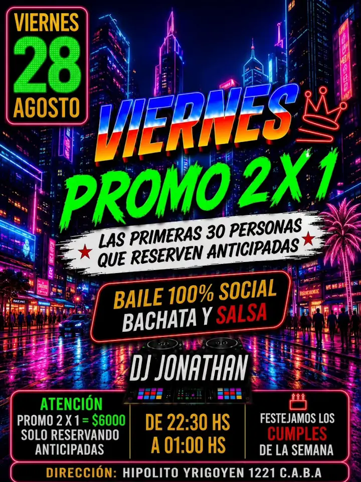Viernes Promo 2x1