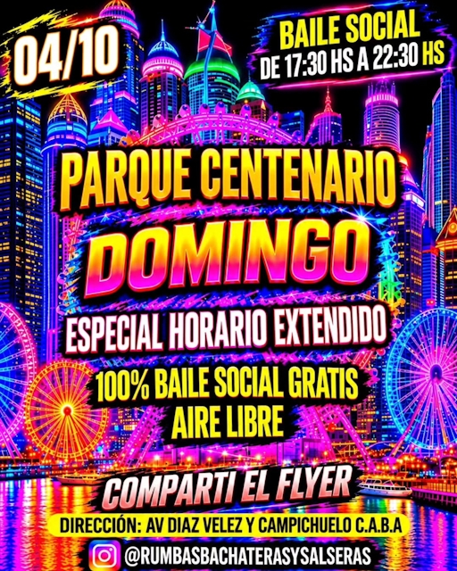 Baile Social en Parque Centenario