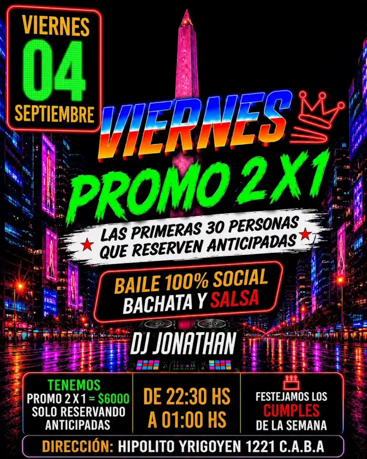 Viernes Promo 2x1