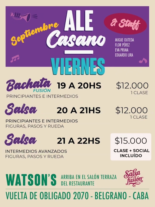 Bachata Fusión - Clase — Viernes