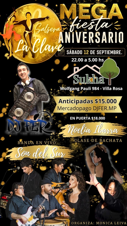 Mega fiesta aniversario Salsera La Clave