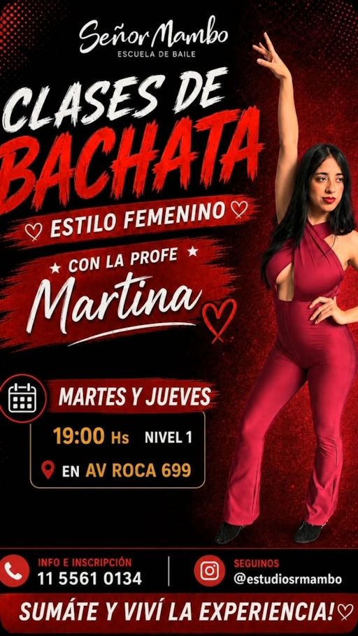 Bachata estilo femenino - Clase — Jueves