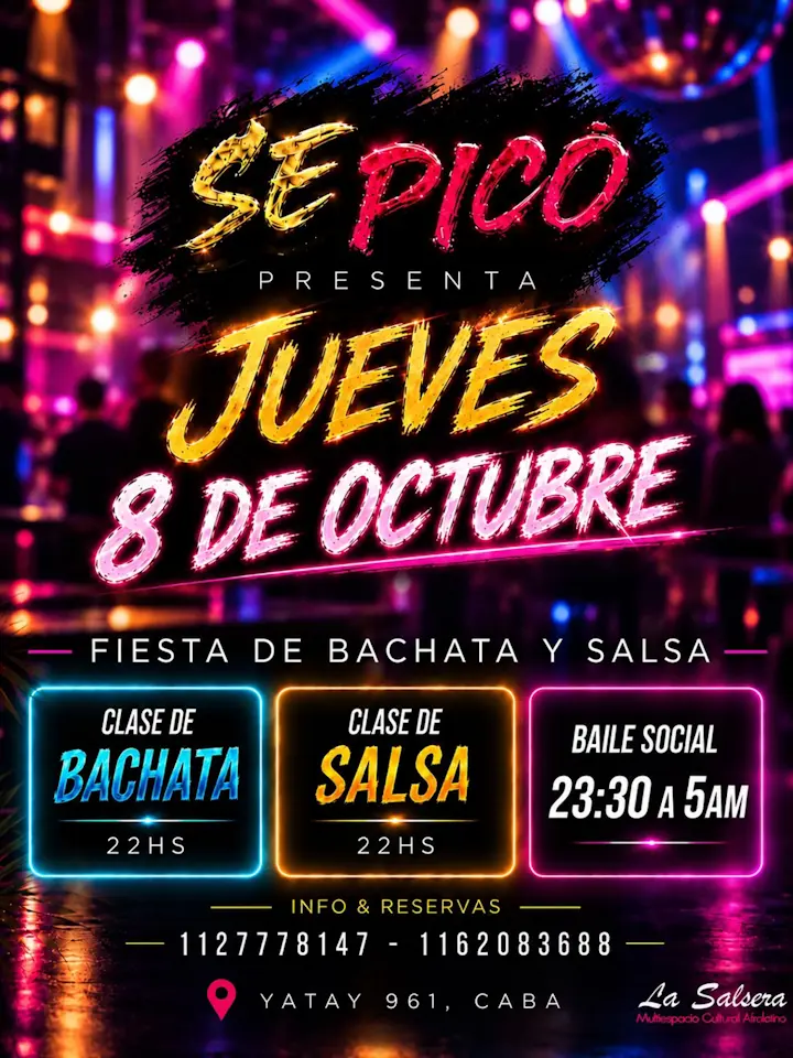 Jueves 8 de octubre - Fiesta de Bachata y Salsa