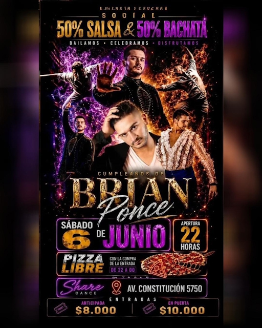 Cumpleaños de Brian Ponce - Social 50% Salsa & 50% Bachata