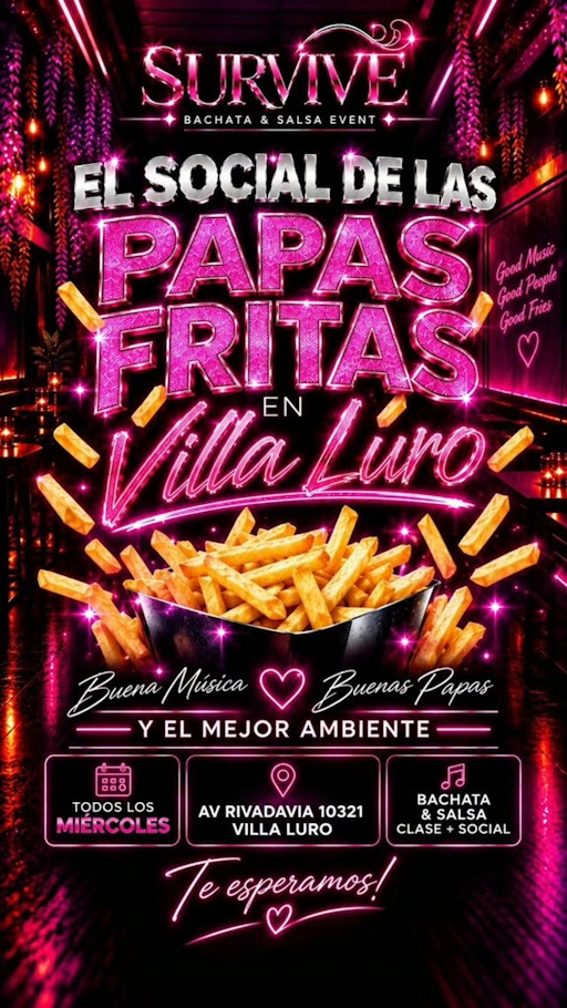 El social de las papas fritas en Villa Luro