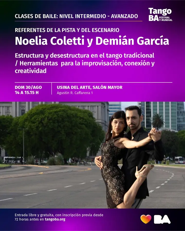 Clase de baile: Noelia Coletti y Demián García
