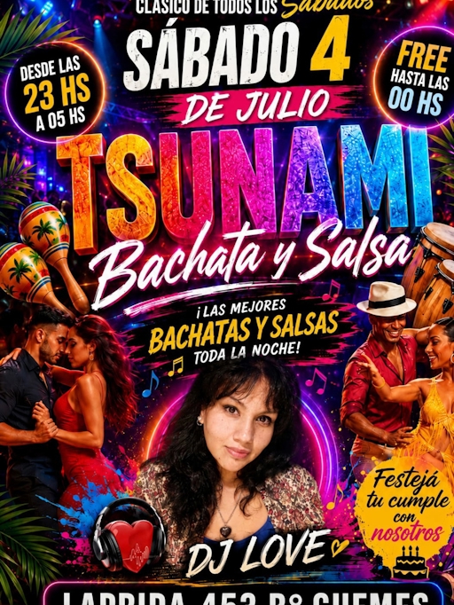 Clásico de sábados en Tsunami