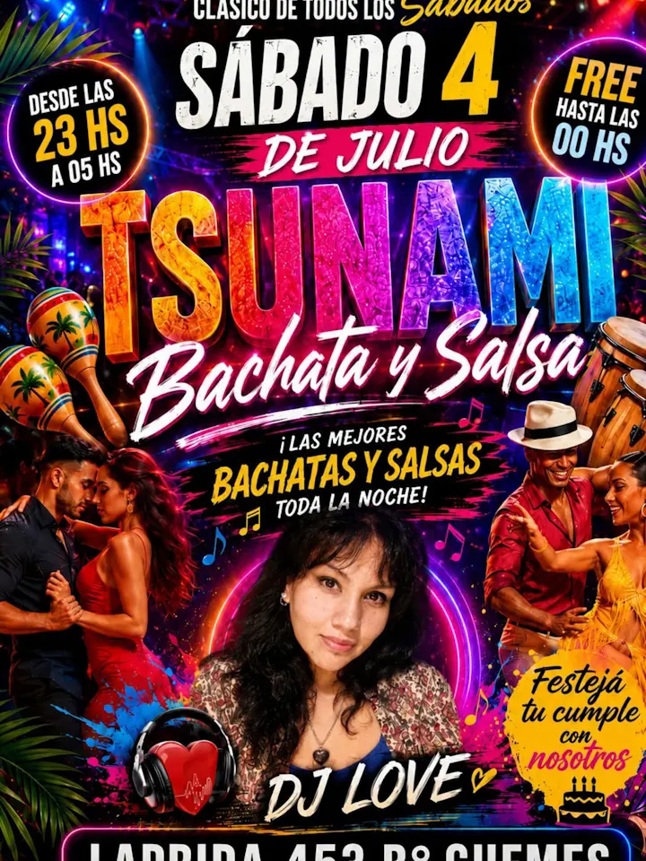 Clásico de sábados en Tsunami