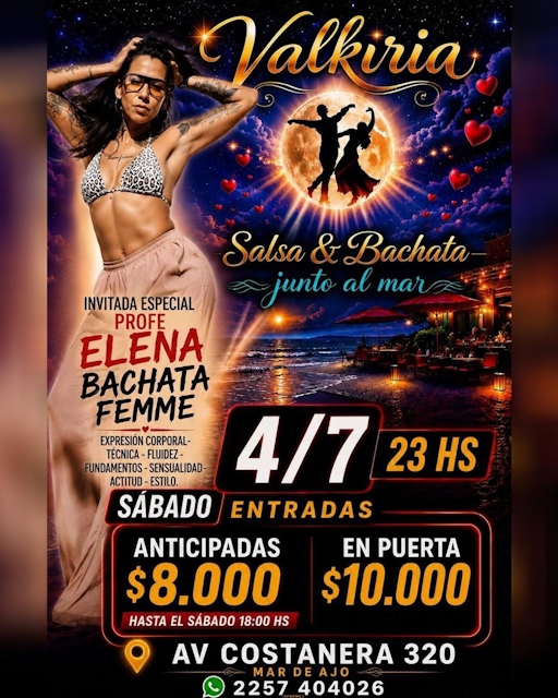 Salsa & Bachata junto al mar + Clase Bachata Femme