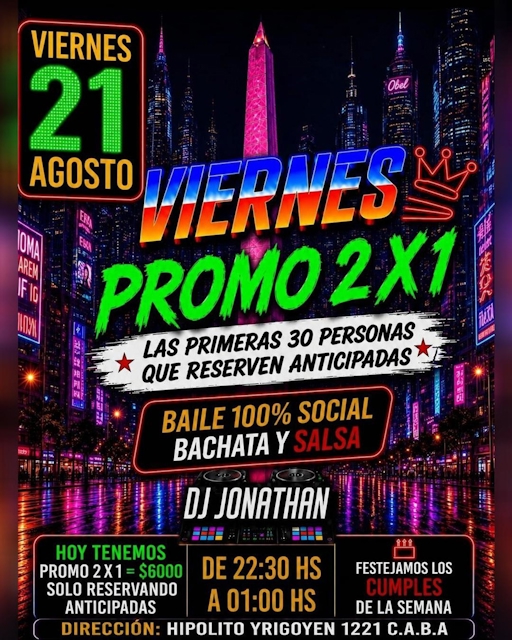 Baile 100% Social Bachata y Salsa